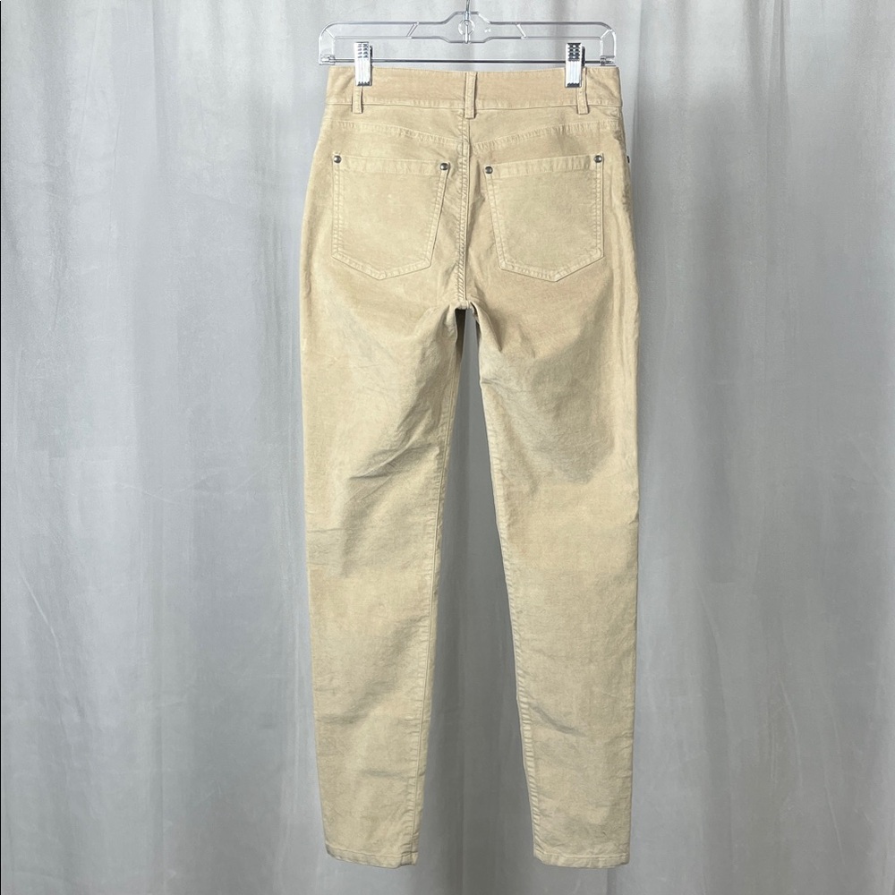 Peruvian Connection Zoe Velveteen Jeans in Parchment. - Picture 3 of 8